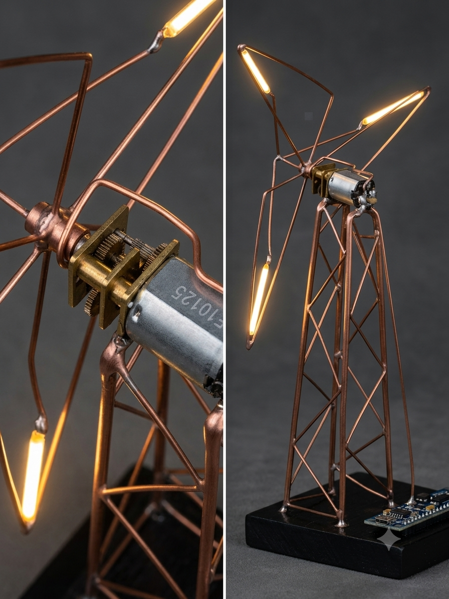 Wind turbine lamp