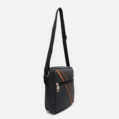 crossbody bag features durable material front pocket adjustable strap compact size