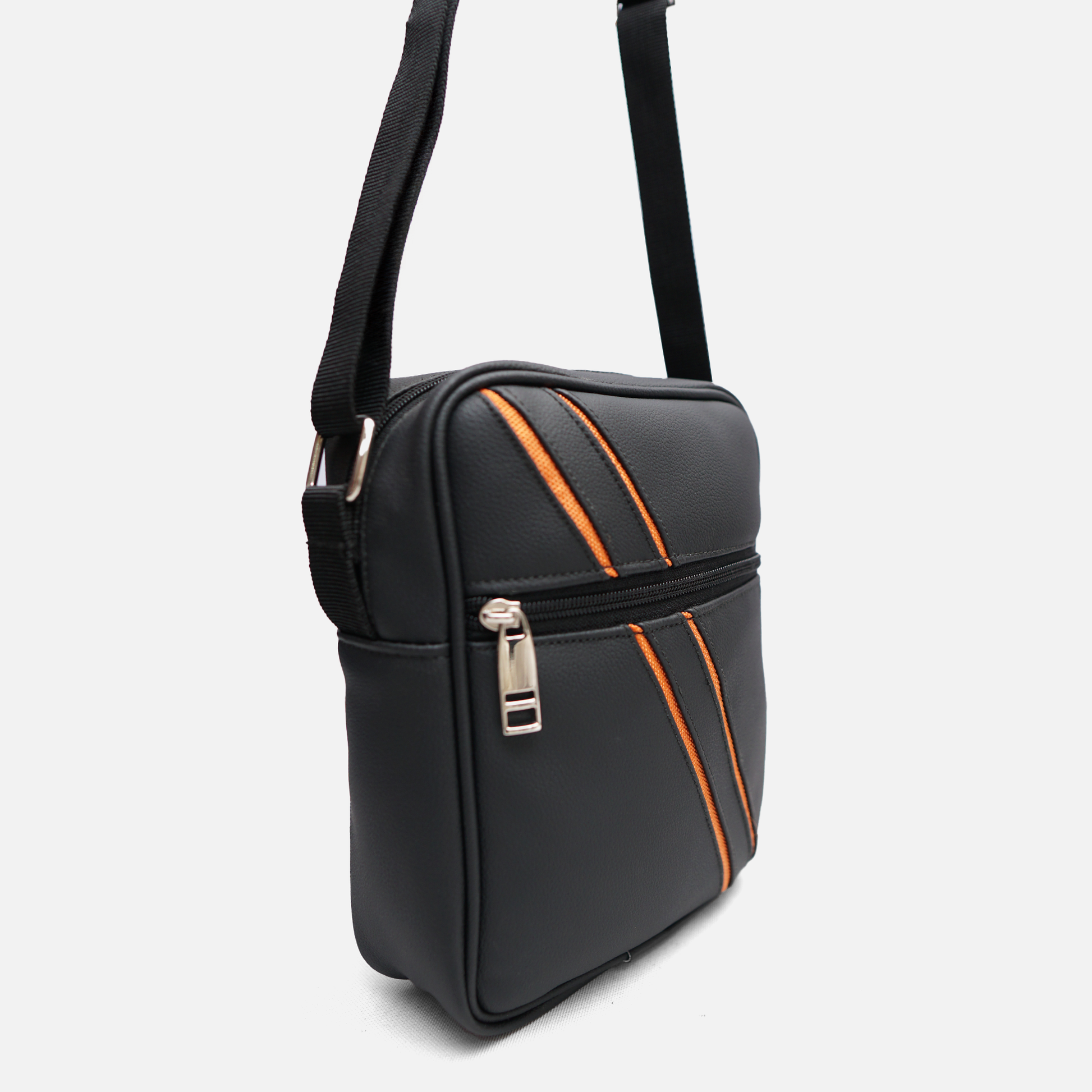minimal black sling bag compact crossbody design for men daily use