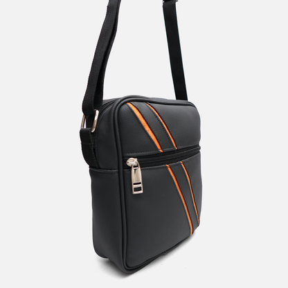 minimal black sling bag compact crossbody design for men daily use